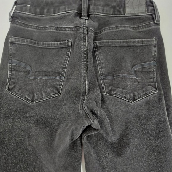 American Eagle Super Hi-Rise Jeggings‎ 360 Stretch Black Wash Jeans Size 8 - Picture 14 of 14